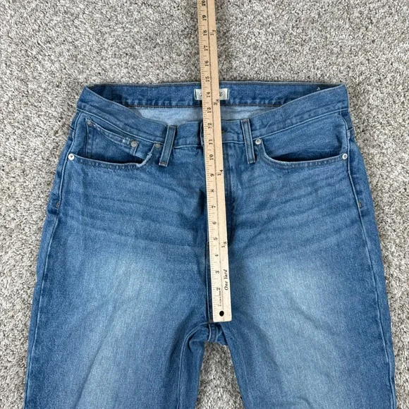 Madewell Jeans Womens 32T Blue High Rise Button Fly Straight The Perfect Vintage - Picture 7 of 15